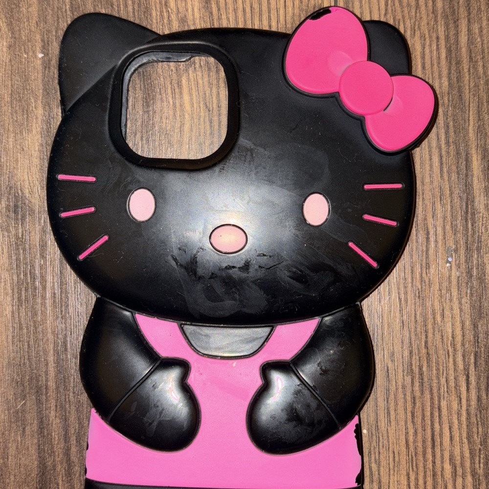 Hello Kitty Black and Pink Silicone Phone Case